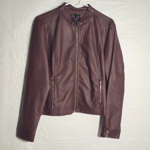 NWT WOMEN'S VINTAGE BACCINI FAUX LEATHER JACKET